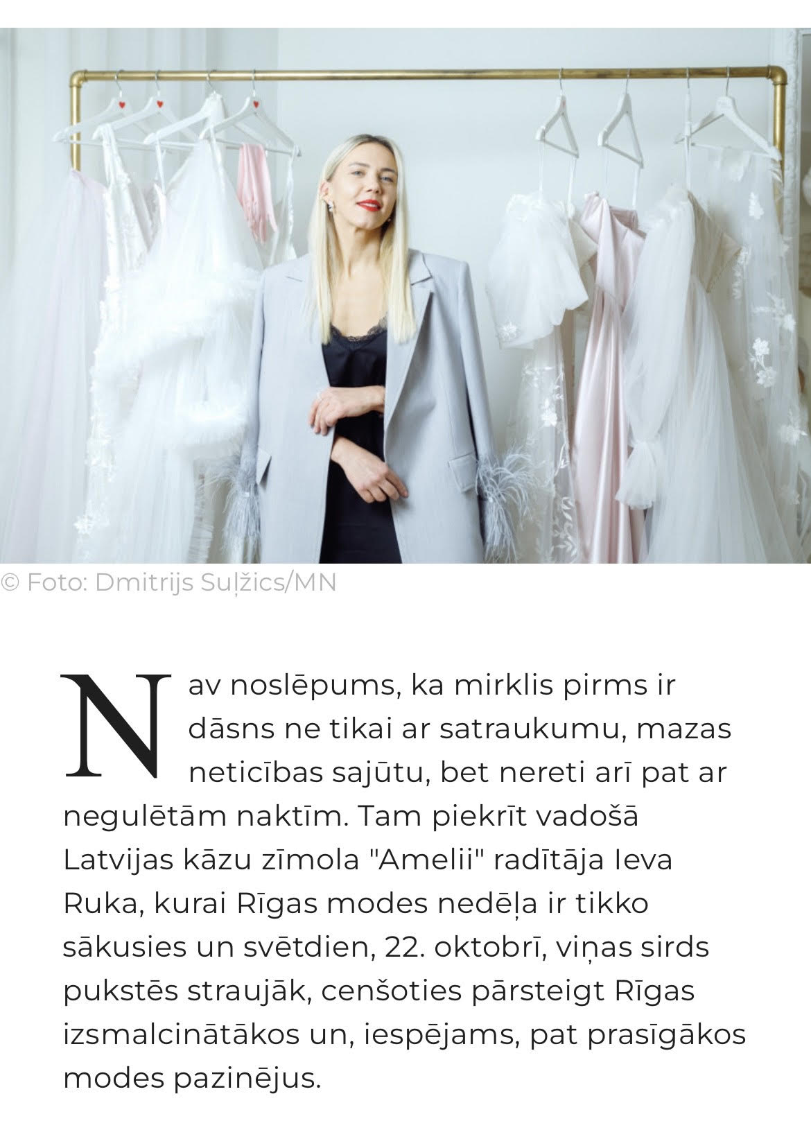 Interview with Ieva Ruka days before Riga Fashion Week Amelii show