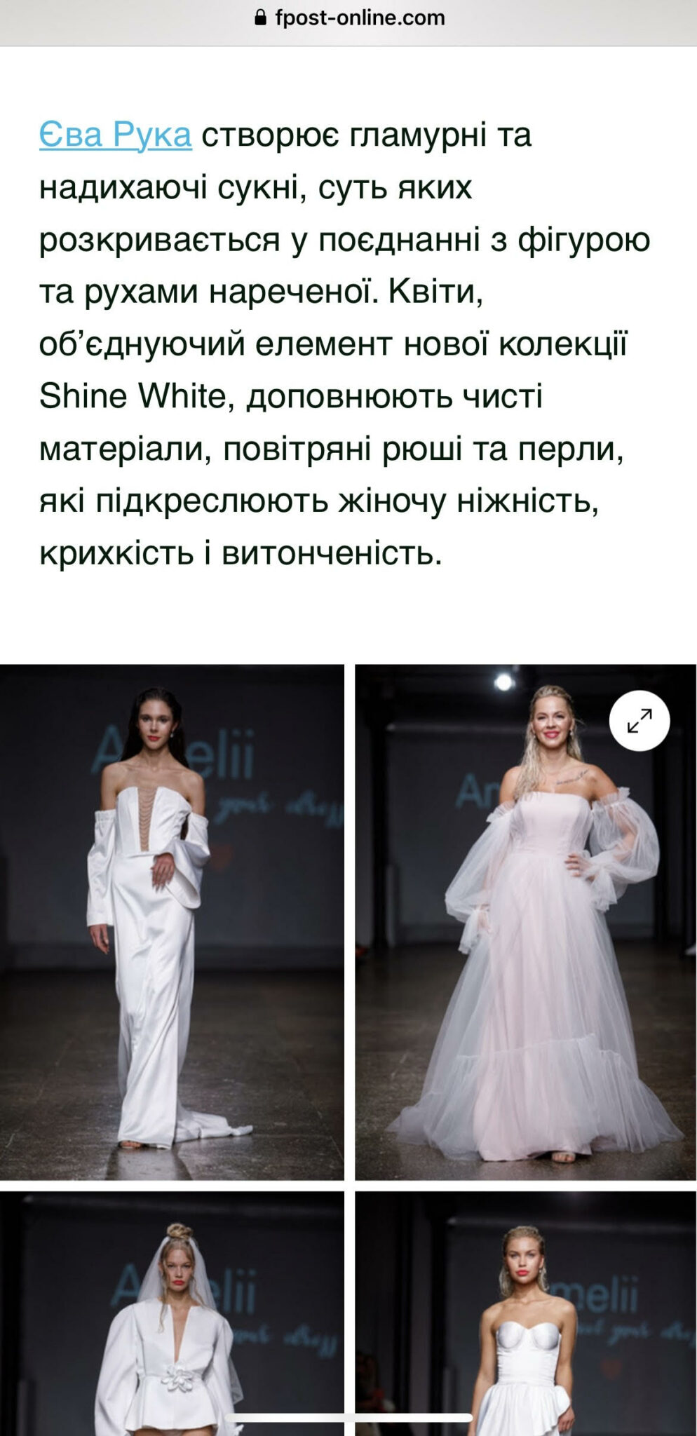 Amelii in Ukranian Fashion Page